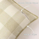decorUhome Buffalo Plaid Check Fall Throw Pillow Covers 16x16 Set of 2, Outdoor Decorative Farmhouse Pillow Covers with Stitched Edge for Bed Couch Sofa, Cream White and Beige by CozyNest Decor