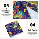 BVBOX Astronaut Space Blacklight Tapestry 79"x59", UV Reactive Astronaut Moon Garden Flower Universe Galaxy Planet Glow in Dark Tapestries, Black Light Neon Upright Poster Wall Hanging Backdrop Decor for Bedroom Living Room by CozyNest Decor