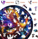 Wooden Puzzles for Adults, Phoenix Puzzle Color Challenge Jigsaw Puzzles 200 Piece, (Medium,11.2 in) Thickened Unique Shapes Family Reunion Puzzle, Best Gift for Adults and Kids, Family Game by TinyTreasures Baby Boutique