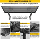 4Pack 1.64x4ft Adjustable Metal Garage Wall Shelving Heavy Duty Garage Storage Shelf Wall Mounted Black by GreenHaven Gardens