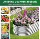 BTDVR 2PCS Galvanized Raised Garden Bed Outdoor, Metal Raised Beds for Vegetables, Above Ground Garden Box for Flower, Steel Garden Bed for Gardening - 65x20 inch by GreenHaven Gardens