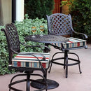 LVTXIII Patio Chair Cushions 19"x19"x3", Water-Repellent Outdoor Seat Cushions for Patio Furniture, Square Chair Pads with Ties for Home Garden Decoration, Set of 2, Stripe Red Blue by GreenHaven Gardens