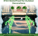 Christmas Candy Cane Lights 12Pcs Christmas Pathway Lights with 72 Count Incandescent Green Lights, Connectable 12 Inch Pathway Makers Lights for Indoor Outdoor Walkway Patio Yard Lawn Decorations by GreenHaven Gardens