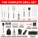 Kaluns BBQ Accessories, Complete Grill Set Dad Gifts for Christamas, 40 Pcs Premium Heavy Duty Stainless Steel Barbecue Grill Accessories for Outdoor Grill Gifts for Men Dad by GreenHaven Gardens