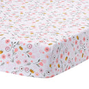 Lambs & Ivy Little Garden 3-Piece Embroidered Floral Baby Crib Bedding Set by TinyTreasures Baby Boutique