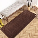 PURRUGS Dirt Trapping Door Mat 24" x 59", Non-Slip/Skid Machine Washable Entryway Rug, Dog Doormat, Super Absorbent Welcome Mat for Muddy Wet Shoes and Paws, Brown by CozyNest Decor