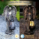 Solar Angel Outdoor Garden Decor Statues – 13.2 inches Solar Outdoor Sculptures for Outside Yard Art Patio Balcony Front Lawn Ornaments Gifts for Mom Grandma Women（Bronze） by CozyNest Decor