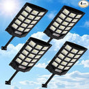 Solar Lights Outdoor,IP66 Waterproof Solar Street Lights with Motion Sensor & Remote,6500K Dusk to Dawn Flood Light for Parking Lot/Yard/Garden (4 Pack) by GreenHaven Gardens