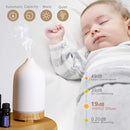 VIVITEST 200ML Ceramic Essential Oil Diffuser,Stone Essential Oil Diffuser,Ultrasonic Aromatherapy Diffusers for Home by TinyTreasures Baby Boutique