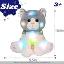 Cuteoy Light-up Singing Plush Cat LED Musical Kitty Stuffed Animal Adjustable Volume Lullaby Plushies Birthday Christmas Toy Gifts for Kids Toddler Girls, 10.5" by TinyTreasures Baby Boutique
