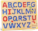 JoyCat Magnetic Letter Tracing Board, Wooden Alphabet Tracing Board for Toddlers ABC Magnets Letter Writing Practice, Magnetic Maze Preschool Learning Educational Toys for Kids 3-5 by TinyTreasures Baby Boutique