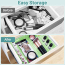 WOWBOX 25 PCS Plastic Drawer Organizer Set, 4 Sizes Desk Drawer Divider Organizers and Storage Bins for Makeup, Jewelry, Gadgets for Kitchen, Bedroom, Bathroom, Office, Clear Green by TinyTreasures Baby Boutique