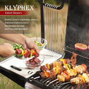 13.8" 12 Pack - Metal Flat Skewers Reusable Kabob Skewers BBQ Barbecue Skewers for Grilling, Stainless Steel by GreenHaven Gardens