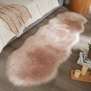 AMTOVO Faux Sheepskin Rug, Pink Ultra Soft Fluffy Shag Area Rug, 2 x 6 ft Faux Fur Rug for Bedroom Sofa Throw Cushion Room Decor, Sheepskin by CozyNest Decor