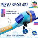 Kids Fishing Pole, Telescopic Fishing Rod, Toddler Collapsible Fishing Rod and Reel Combo with Tackle Box, Fishing Line, Bobber, and Soft Lures for Boy, Girl, Youth, Beginner, Over 4 Years Old by TinyTreasures Baby Boutique