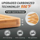 Bamboo Cutting Board Set Non Slip Feet with Holder Over Sink Kitchen Gadgets Seller 2025 First Apartment Must Haves Things Stuff Accessories House Warming Decor Housewarming Hostess Host Gifts by CozyNest Decor