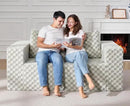 Modular Sectional Sofa 2 Seater Loveseat Modular Couch with Deep Seat Memory Foam Cloud Sofa Chair with Pillows Oversized Sectional Sofa for Living Room Bedroom (Plush GREYOLIVE, Loveseat) by CozyNest Decor