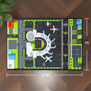 Playmat for Boys Playroom 5'x 6'6" Airport Mat for Kids Bedroom Traffic System and Aircraft Runway Rug Carpet Non-Slip Washable Area Rug by TinyTreasures Baby Boutique