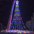 Outdoor Christmas Star String Lights, 320 LED 11.5 ft Waterfall Tree Lights with 8 Lighting Modes for Indoor/Outdoor Yard, Home, Festival, Party, Xmas, New Year Decor by GreenHaven Gardens