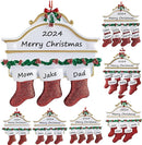 Personalized Christmas Ornaments 2025 Family of 2/3/4/5/6/7/8 Custom Christmas Stocking Ornament with Names Customized Ornaments for Xmas Tree,Family of 3 by TinyTreasures Baby Boutique