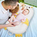 Baby Lounger for Newborn & Infant – Duckling Delight | Soft 100% Cotton Cover, Lightweight, Washable, Portable Infant Support Cushion by Sprinta by TinyTreasures Baby Boutique
