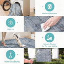 Runner Rug 2'6''x8' Kitchen Runner Rug: Modern Abstract Washable Area Rug with Non-Slip Backing, Thin Long Carpet Runner for Hallway, Bedroom, Laundry Room-Blue/Brown by TinyTreasures Baby Boutique