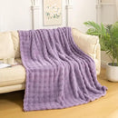 YUSOKI Luxury 3D Bubble Throw Blanket 2lb,All Ages,Home Decoration, (Lilac Purple,50 * 60inches) by CozyNest Decor