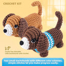 MOREJMTT Crochet Kit for Beginners, Learn to Crochet, Include Easy Knitting Soft Yarn, Step-by-Step Video Tutorial, Hook, Holiday Birthday Gift for Adults and Kids(Sausage Dog) by TinyTreasures Baby Boutique