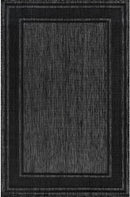 Beverly Rug Large Outdoor Rug 9x12 Modern Bordered Area Rugs for Indoor and Outdoor Patio Deck Porch Garden Waterproof Weather Sun Resistant Washable Outside Carpet (9 x 12 Black) by GreenHaven Gardens