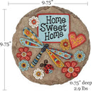 Spoontiques - Garden Décor - Home Sweet Dragonfly Stepping Stone - Decorative Stone for Garden by CozyNest Decor