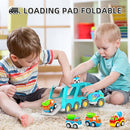 Veslier Toy Trucks Car for 1 2 3 4 5 Year Old Toddlers Boys Girls,Trucks Toys 5 in 1 Construction Vehicles Toys for Kids Boys Girls,Car Trucks Toys with Light Sound,Christmas Birthday Gifts. by TinyTreasures Baby Boutique