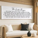 Our Father Prayer Bible Verse Framed Wall Art, 40''×15'' White Horizontal Religious Christian Lords Prayer Sign for God Jesus Christ Prayer, Rustic Holy Inspirational Catholic Scripture Decor by CozyNest Decor