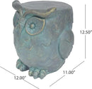 Christopher Knight Home Agnes Owl Garden Stool, Lightweight Concrete, Gold Patina Finish by CozyNest Decor
