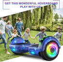SISIGAD Scooters for Kids Ages 6-12, with Built-in Bluetooth Speaker and 6.5" Colorful Lights Wheels, Safety Certified Self Balancing Scooter Gift for Kids by TinyTreasures Baby Boutique