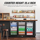 Beverage Refrigerator, 53.15W Inch 12 Cu.Ft Drink Fridge, Back Bar Beer Fridge with 3 Glass Door, 35.43" Height Beverage Cooler, Built-in & Undercounter Commercial Back Bar Cooler for Kitchen Shop Bar by CozyNest Decor