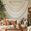 Macrame Wall Hanging Handcrafted Boho Wall Decor Bead Woven Wall Hanging for Bedroom, Living Room, Entryway, Farmhouse or Nursery Bohemian Home Aesthetic 57"x35" by CozyNest Decor