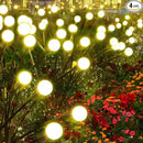 SunKite Solar Garden Lights - 4 Pack 10 LED Solar Firefly Lights Sway by Wind Outdoor Waterproof Solar Decorative Lights, Solar Outdoor Lights for Yard Patio Walkway Decoration, Warm White by GreenHaven Gardens