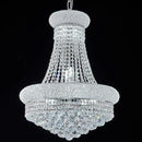 12 - Light Unique Empire Crystal Chandelier for Foyer Entrance Living Room Dining Room Bedroom Entryway Chrome Finish by CozyNest Decor