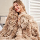 GONAAP Fuzzy Faux Fur Throw Blanket Twin Size Tie-dye Beige Super Soft Cozy Plush Fuzzy Shaggy Blanket for Couch Sofa Bed (Tie-dye Beige, Twin(60"x80")) by CozyNest Decor