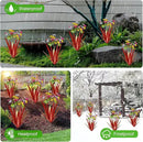 Garden Outdoor Butterfly Enlarge Thickened Wind Resistant Metal Agave Garden Art Metal Plant Country Sculpture Statue Decorations Ornaments Artificial Waterproof Butterflies(red 3pcs) by GreenHaven Gardens