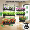 Growell Large Hydroponics Growing System Kit, 90 Pods Vertical Hydroponic Garden with 2 Light Modes Grow Light, Auto Circulating Water System, 40L Indoor Gardening System for Herb Vegetable Fruit by GreenHaven Gardens