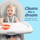 Graco Table2Table LX 6-in-1 Highchair, Willow with Infant Head Support & One-Hand Removable Tray by TinyTreasures Baby Boutique