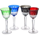 Crystal Italian Multicolor Design Glasses -Set of 4