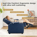 ANJ Power Home Theater Seating, PU Leather Electric Recliner Chair with Powered Headrest, Dual Motors Movie Reclining Chairs with LED Lights,USB Port, Cup Holders, Hidden Arm Storage (Blue & Black) by CozyNest Decor
