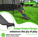 Trampoline Slide, 10FT 12FT 14FT 15FT 16FT Trampoline Universal Outdoor Slides, Trampolines Accessories with Cushioning Effect, Suitable for Kids to Climb Up Slide Down, Safety Slider (Black) by TinyTreasures Baby Boutique