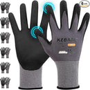 Kebada W2 Work Gloves for Men and Women, Nitrile Coated Working Gloves for Gardening, Construction, Warehouse, Safety Gloves for Work in Yard and Outdoors, 6 Pairs, XS by GreenHaven Gardens