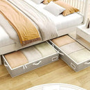 Under Bed Storage Containers, 2-Pack Underbed Storage Box, Collapsible Clothes Storage Bins with Handles and Lid, Large Under Bed Organizers for Shoe, Blanket, Pillow, Sheet, Gray