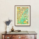 Vintage Map of The Grand Strand of South Carolina, 1972
