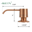 Built in Copper Soap Dispenser Refill from Top with 17 OZ Bottle - AK81002C