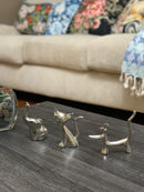 Vibhsa Dog Cat & Elephant Ring Holders Set - Silver